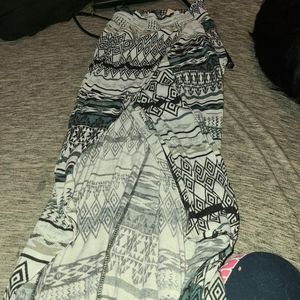 Black and white long skirt